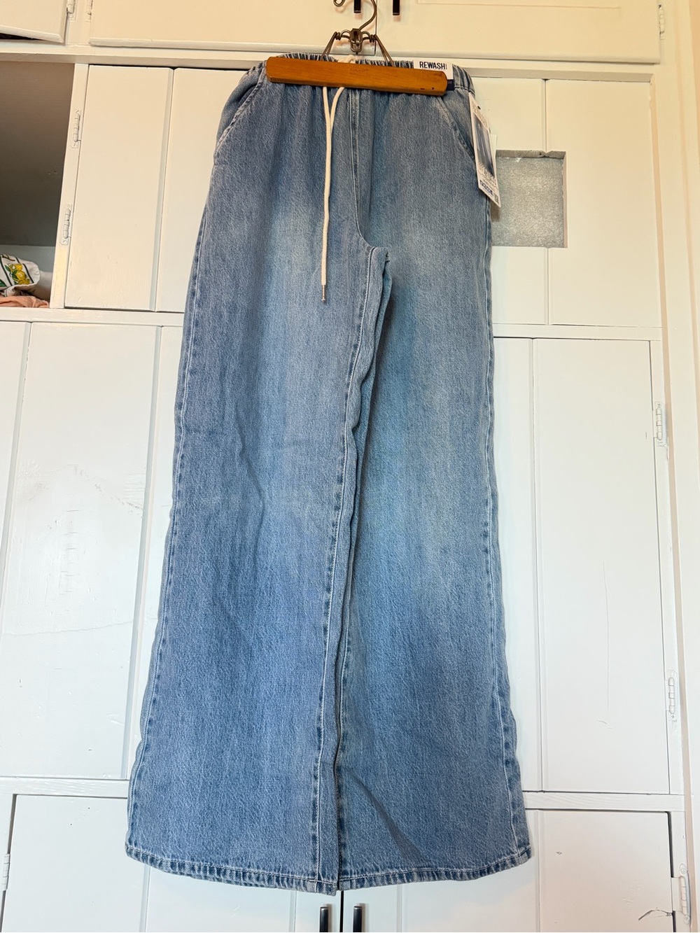 Rewash Light Blue Sporty Baggy Jeans